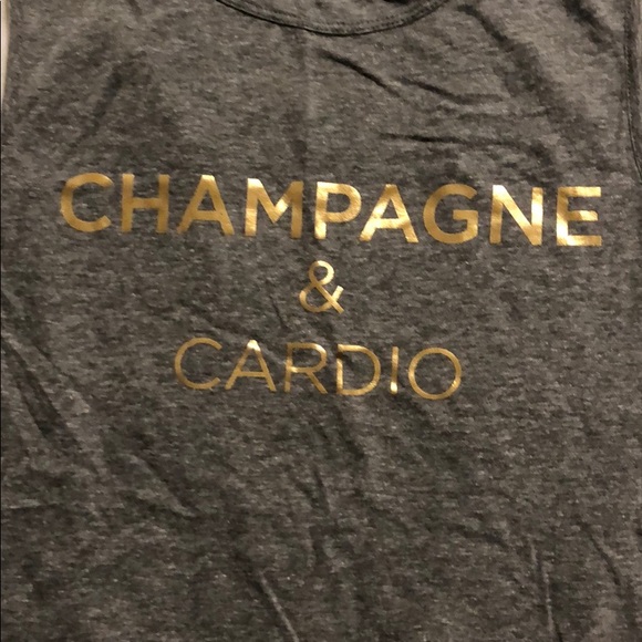 Champagne & Cardio Open Back Tank - Picture 2 of 4